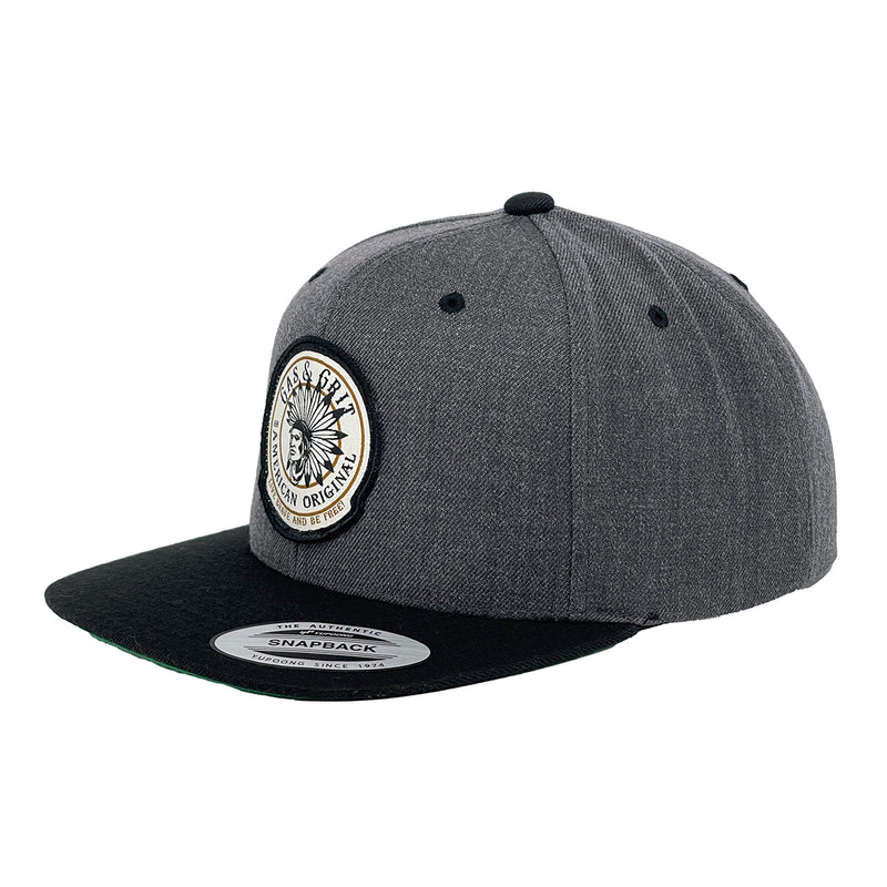 Black Icon Patch Dk. Heather Gray Black Hat