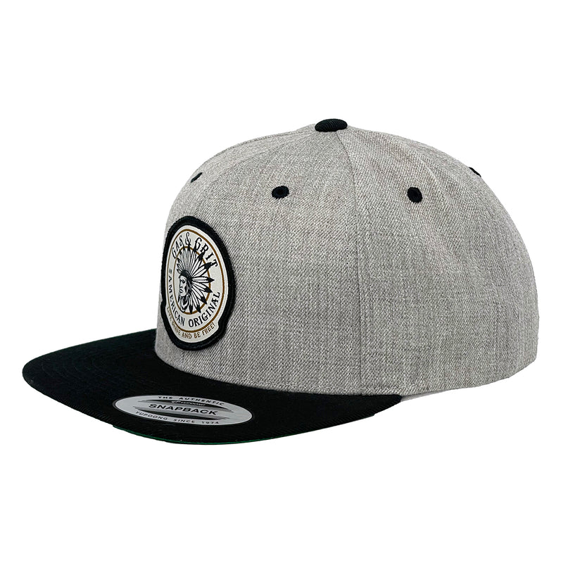 Black Icon Patch Heather Gray Black Hat