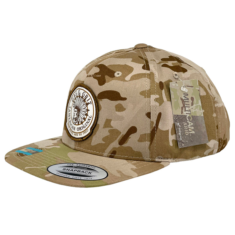 Chocolate Brown Icon Patch Brown MultiCam Arid Hat