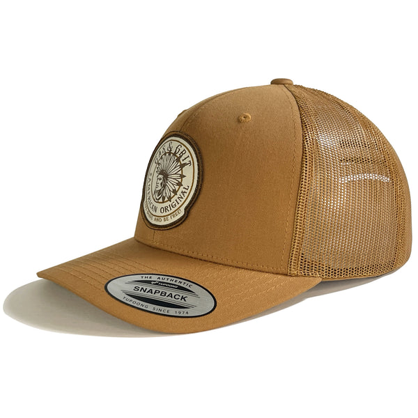 6 Panel Hat | Brown Caramel Hat | Gas and Grit