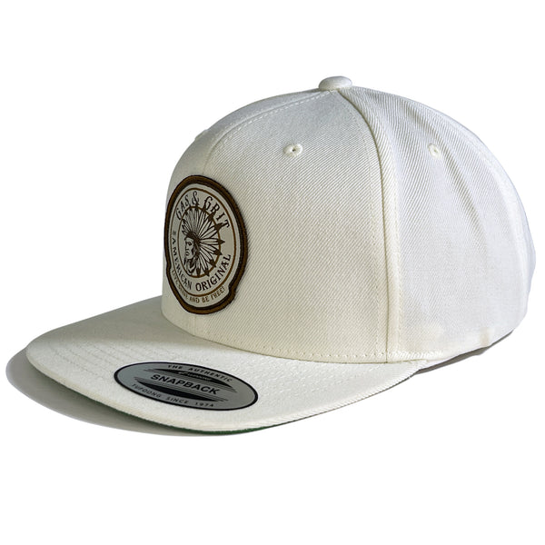 White Graphic Hat | Vintage Stylish Hat | Gas and Grit