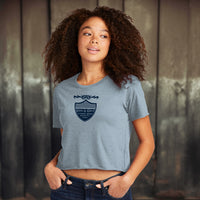 Women's Graphic Crop Tops | Shield Wings Crop Top | Gas and Grit