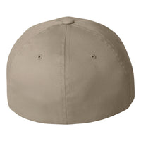 Chocolate Brown Icon Patch Khaki FlexFit Hat