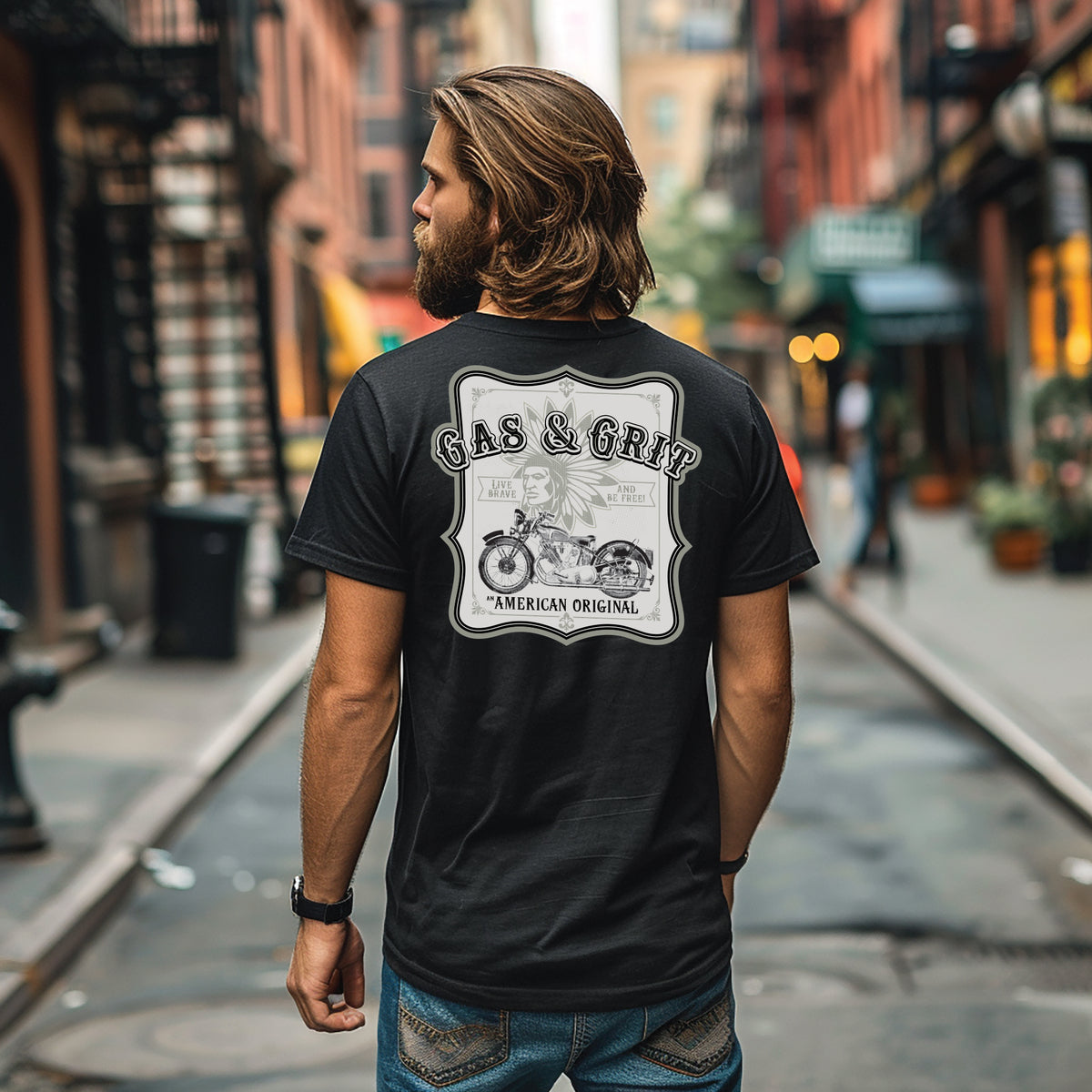 Men's Black Graphic Tees | Gas and Grit