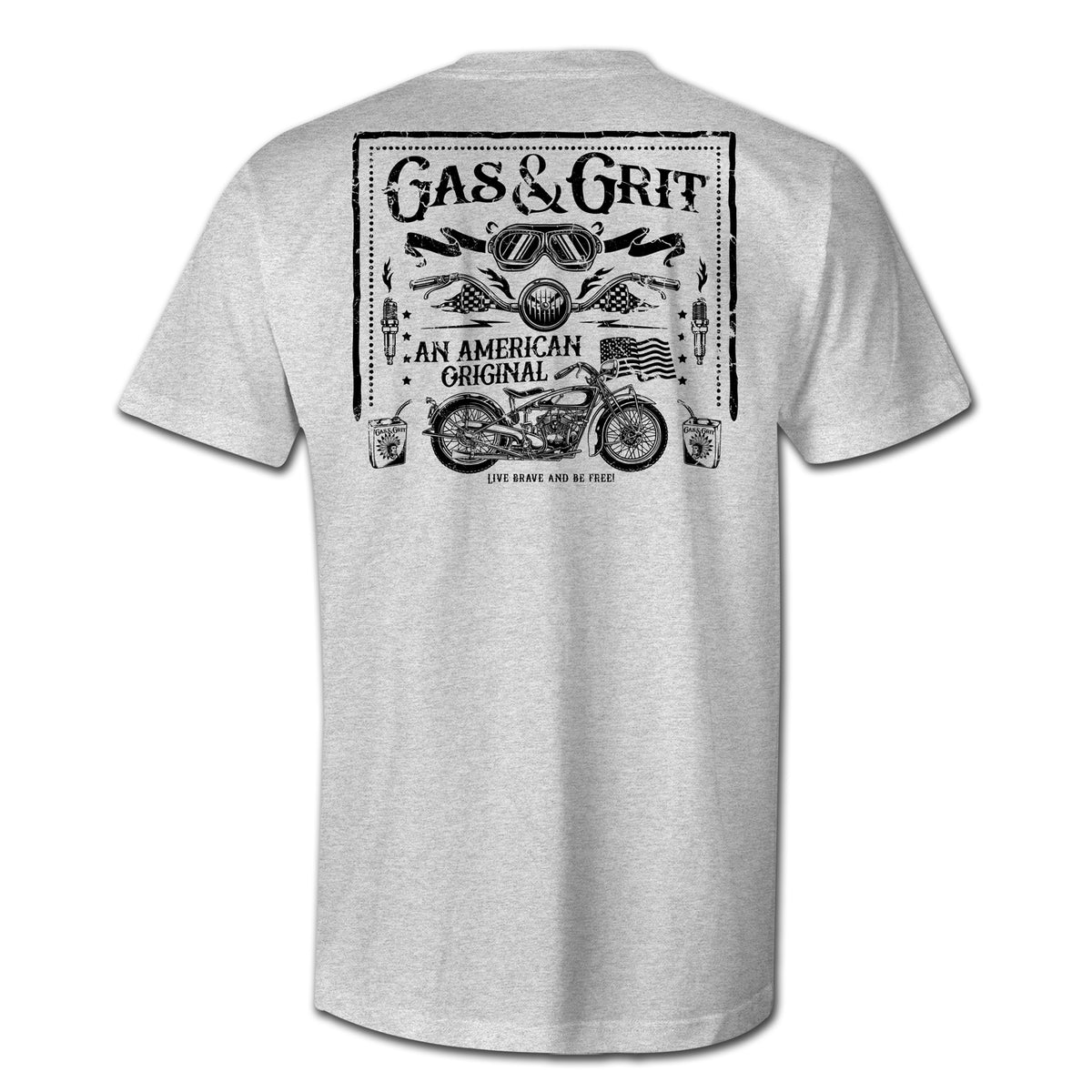 Heather Gray Tees | Stamp Graphic Tees | Gas and Grit